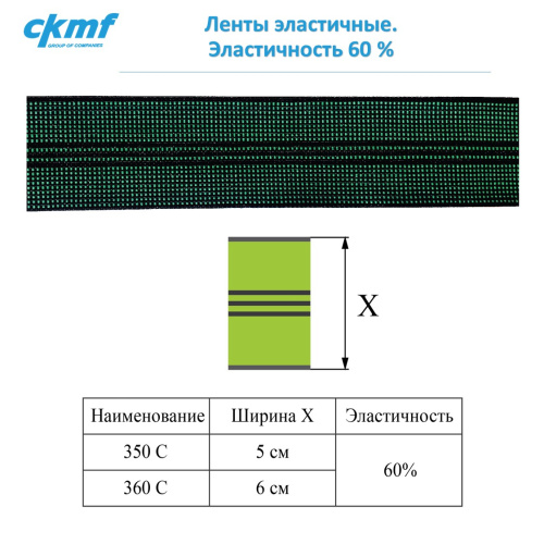 Ленты эластичные эластичность 50% (Китай)