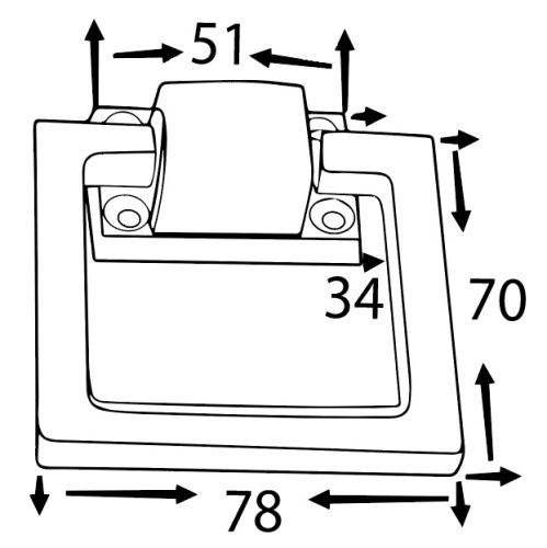 Ручка-квадрат gold фото 2