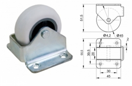 Колесная опора 005.00.000 фото 2
